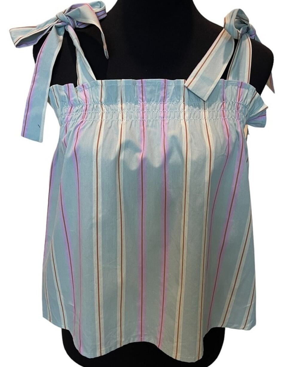 New ~ OPEN EDIT ~ Nordstrom 100% Cotton Poplin Top Small ~